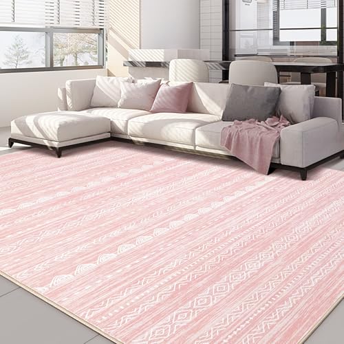 Alfombras Rosas Para Dormitorio De Niñas: 5 X 8 Pies, Lavable, Bohemia, Grande, Neutral, Linda, Suave, Moderna, Antideslizante, Para Sala De Estar, Guardería, Sala De Juegos, Dormitorio, Decoración De Alfombras Rosas Para Dormitorio De Niñas: 5 X 8 Pies, Lavable, Bohemia, Grande, Neutral, Linda, Suave, Moderna, Antideslizante, Para Sala De Estar, Guardería, Sala De Juegos, Dormitorio, Decoración De