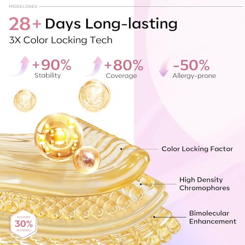 Image of modelones Gel Nail Polish Set - 6 Colors Glitter Bright Hot Pink Royal Blue Purple Soak Off Nail Art Design Manicure DIY Salon Gift