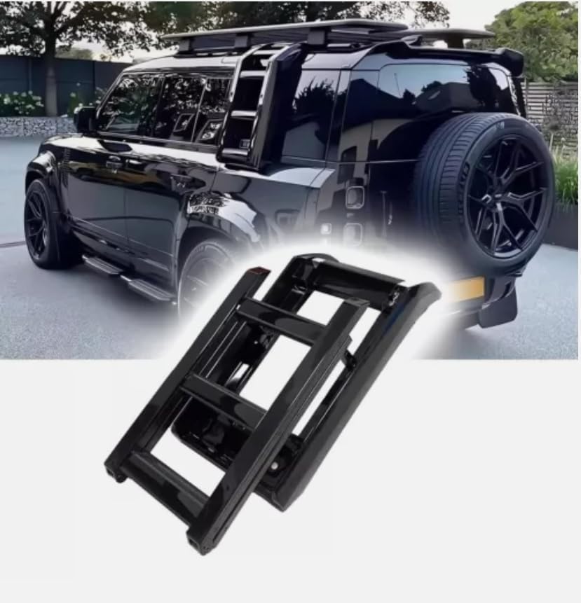 Side Access Ladder Roof Step Accessories fit LR Defender 110 90 130 2020-2025 Gloosy Black Side Access Ladder