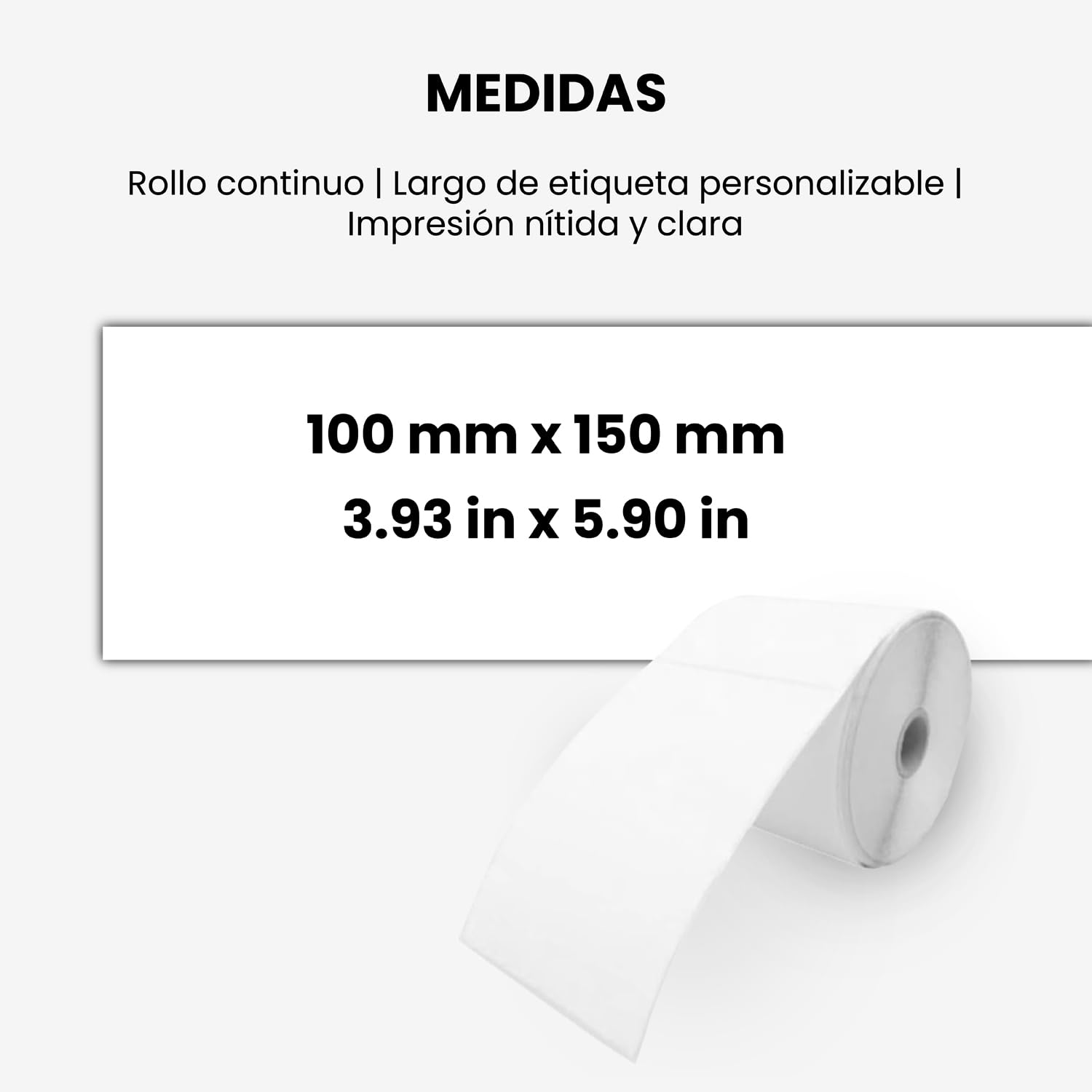 TONER PACK Etiquetas Térmicas Adhesivas 100 x 150 mm para Envíos Blancas (10 Unidades)