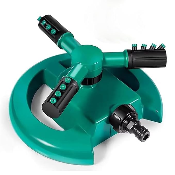 3-in-1 Garden Sprinkler for Lawn & Plants-360° Rotating Water Sprayer with Adjustable Nozzles, Leak-Proof Base & Range Control,Automatic Yard Irrigation System for Garden, Grass & Outdoor Use