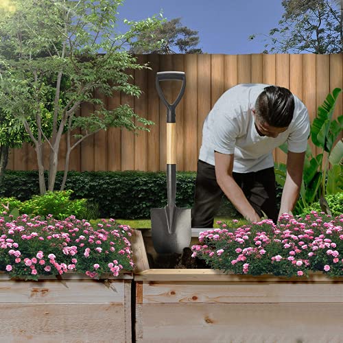 Shovel For Digging，Small Round Shovel With An Overall Length Of 28 Inches，Kids Beach Shovel With D-Handel,Mini Garden Shovel ,Car Snow Shovel #TOP1