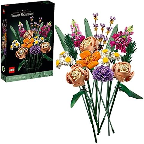 LEGO 10280 Icons Flower Bouquet, Artificial Flowers, Set for Adults, Decorative Home Accessories, Gift Idea for Her & Him, Botanical Collection Cover
