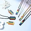 Suplight-Hypoallergenic-925-Sterling-SilverStainless-Steel-LGBT-BarDog-TagBead-Pendant-Necklace-Custom-Engraved-Rainbow-Flag-Lesbian-Gay-Pride-Jewelry-for-Men-Women-with-Gift-Box 925 Sterling Silver LGBT Pride Necklace Love Wins Equality Jewlery Platinum Plated Cubic Zirconia Crytal Bisexual Bi Lesbian Gay Flag Pendant Necklaces for Girls Women