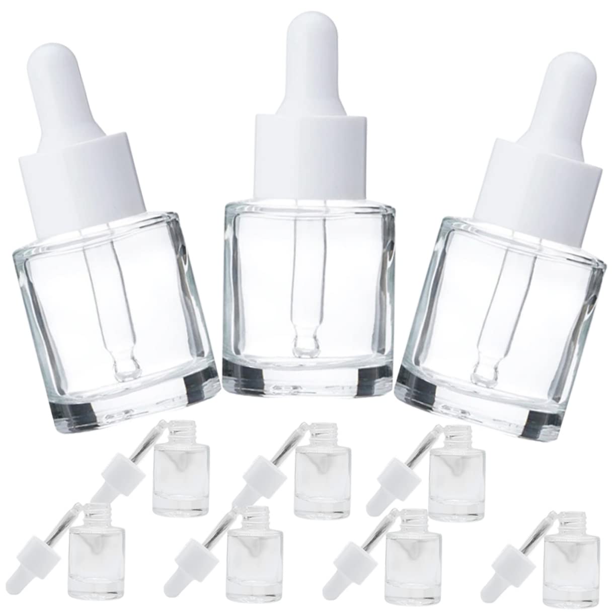 20 Stück Pipettenflaschen aus Glas 15ml Auslaufsicher und Luftdicht für Ätherische Öle Kosmetik und Reisen