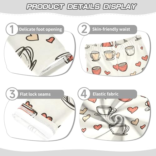 Girls' Leggings Coffee Cups Hearts Kids Yoga Tights Pants 1 Pack 208609823