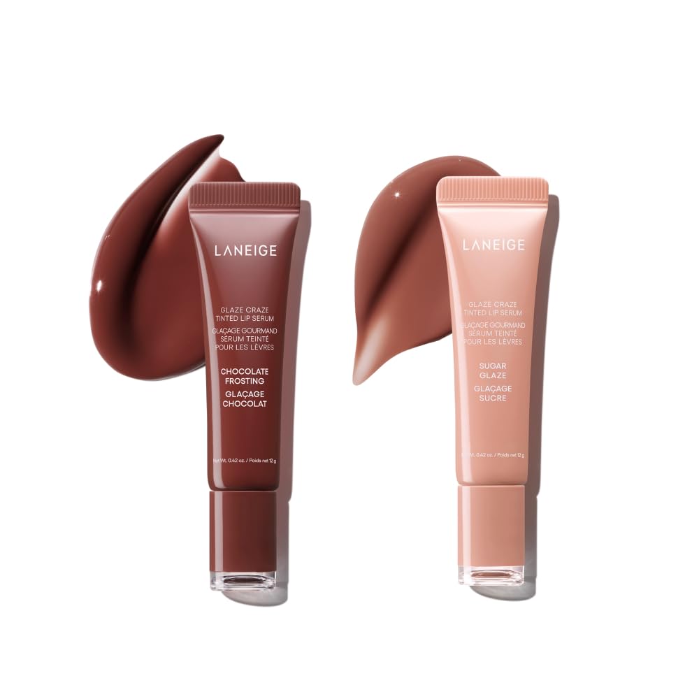 LANEIGE Glaze Craze Tinted Lip Serum: Hydrating Lip Serum for Glossy, Nourished Lips with Plumping Polypeptides
