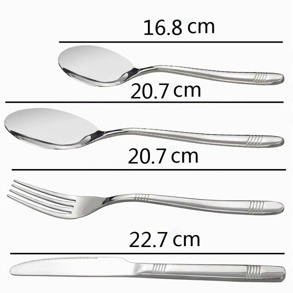 Bblie Set di Posate 32 Pezzi, Set Posate per 8 Persone, Acciaio Inox