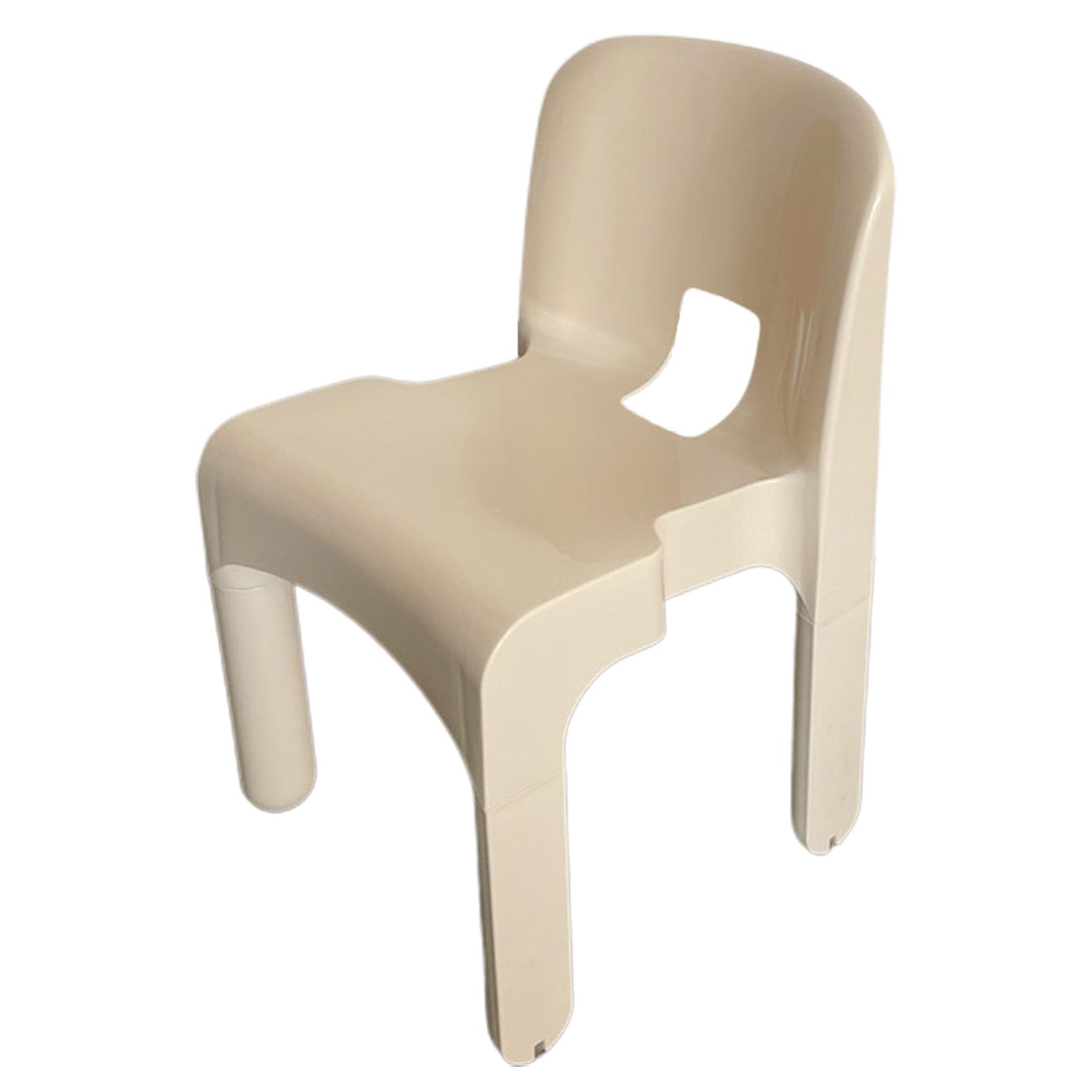 Dining Chair Industrial Vintage Stackable Plastic Counter Bar Chair with Curved High Backrest, Accent Side Leisure Chair for Home, Kitchen and Cafe