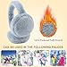 PESAAT Fluffy Ear Muff for Women Plush Foldable Earmuffs Kids Winter Earmuffs Girls Boys Cold Weather Ear Warmer (Haze Blue)