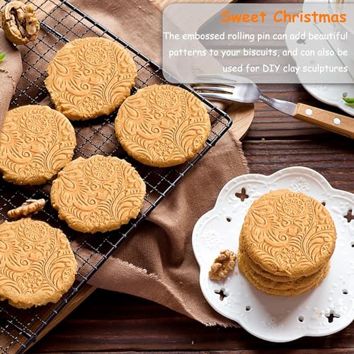 Embossedwoodenrollingpinforbakingevermarketdeepengravedembossingrollingpinwithchristmassnowflakeflowerdesignforbakingembossedcookiescutekitchendecordiytoolforkidsandadults  Urban Country Home Decor Embossed wooden rolling pin for bakingevermarket deep engraved embossing rolling pin with christmas snowflake flower design for baking embossed cookiescute kitchen decor diy tool for kids and adults  urban country home decor
