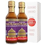 San-J Thai Peanut Mildly Spicy Marninade & Dipping Gluten Free, 10 oz (Pack of 2)