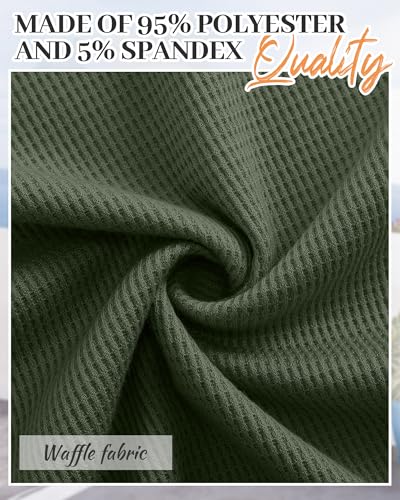 3 Pack Women's Oversize Short Sleeve Tops Waffle Knit Crewneck T-Shirts Summer Casual Side Split Tees3