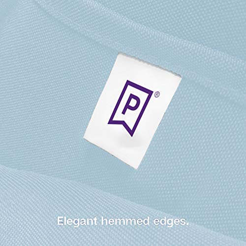 Image of Gee Di Moda Rectangle Tablecloth - 90 x 156 Inch Baby Blue Table Cloth for 8 Foot Tables with Floor-Length Drop - Heavy Duty Washable Fabric for Holiday Party, Dinner, Weddings & Baby Shower