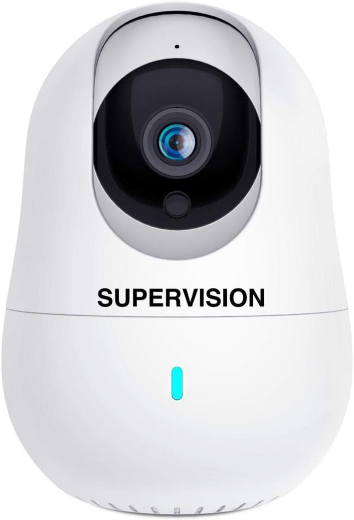 Supervision New 2021 5MP High Resolution WIFI iP Indoor Camera. Two Way Audio Voice Is Very Clear And Day And Night Vision Is Very Clear As Well. Auto Tracking Human And ANimal.