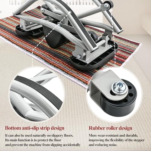 Image of Rock Stepper for Home Workout, Side-to-Side Stepper Machine with Resistance Bands & Digital Display, Low-Impact Lateral Stepper for Full Body Exercise, Compact Quiet Cardio Equipment for Apartment /Gym