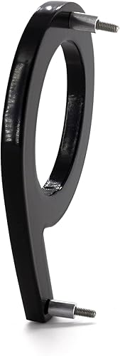 Miniatura 4 de Montague Metal Products, MHN-10-F-BK1-9, Números flotantes modernos de aluminio cepillado sólido, 10 pulgadas, negro con recubrimiento en polvo