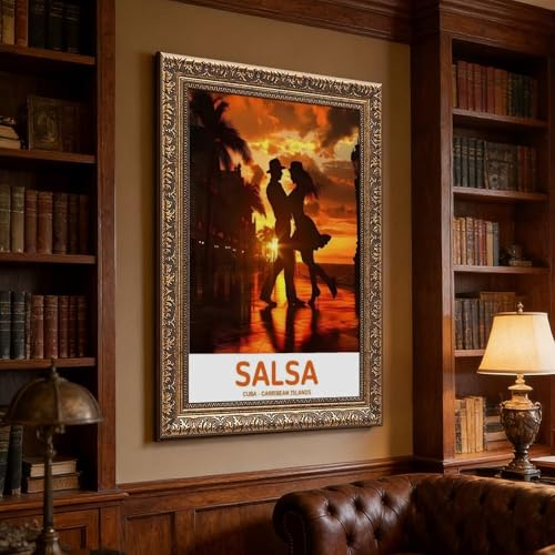 Impression sur toile studio salsa pour habiller un grand mur vide de salon