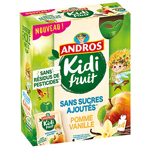  Andros Kidifruit Goudre pomme/Vanille 4 x 85 g...