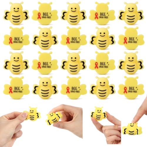 Thenshop 50 Pcs Red Ribbon Week Anti Drug Stress Balls Bulk