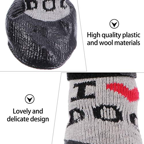 UKCOCO 4 Peças de Meia de Cachorro Botas de Cachorro Anti-Derrapantes Com Alças Ajustáveis â€‹â€‹Pro