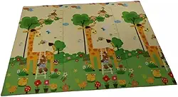 Tapete Infantil Tatame Impermeavel Dobrável XPE Emborrachado 1,50X2,00 8 a 10 mm Dupla Face, Atividades bebe Estampado