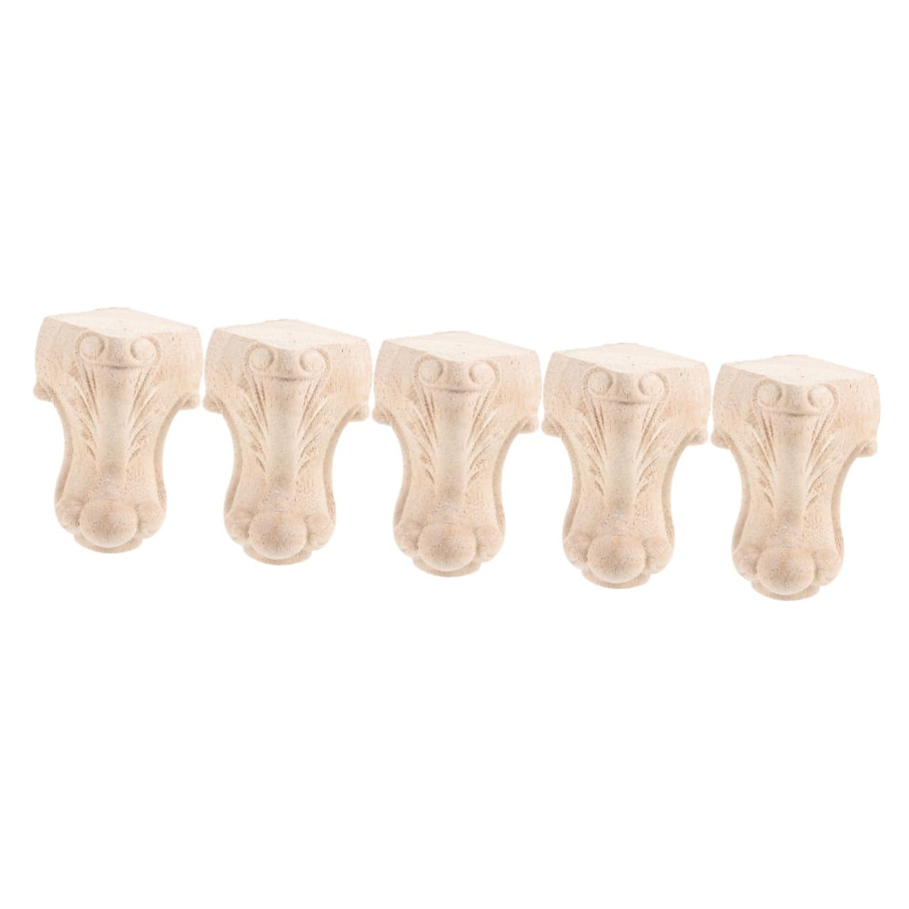 VILLCASE 5 Pezzi Gambe di mobili in legno massiccio gambe di ricambio per mobili cenare vita piedini per mobili piede estensori piedi per mobili gamba del mobile Gambe della sedia di legno
