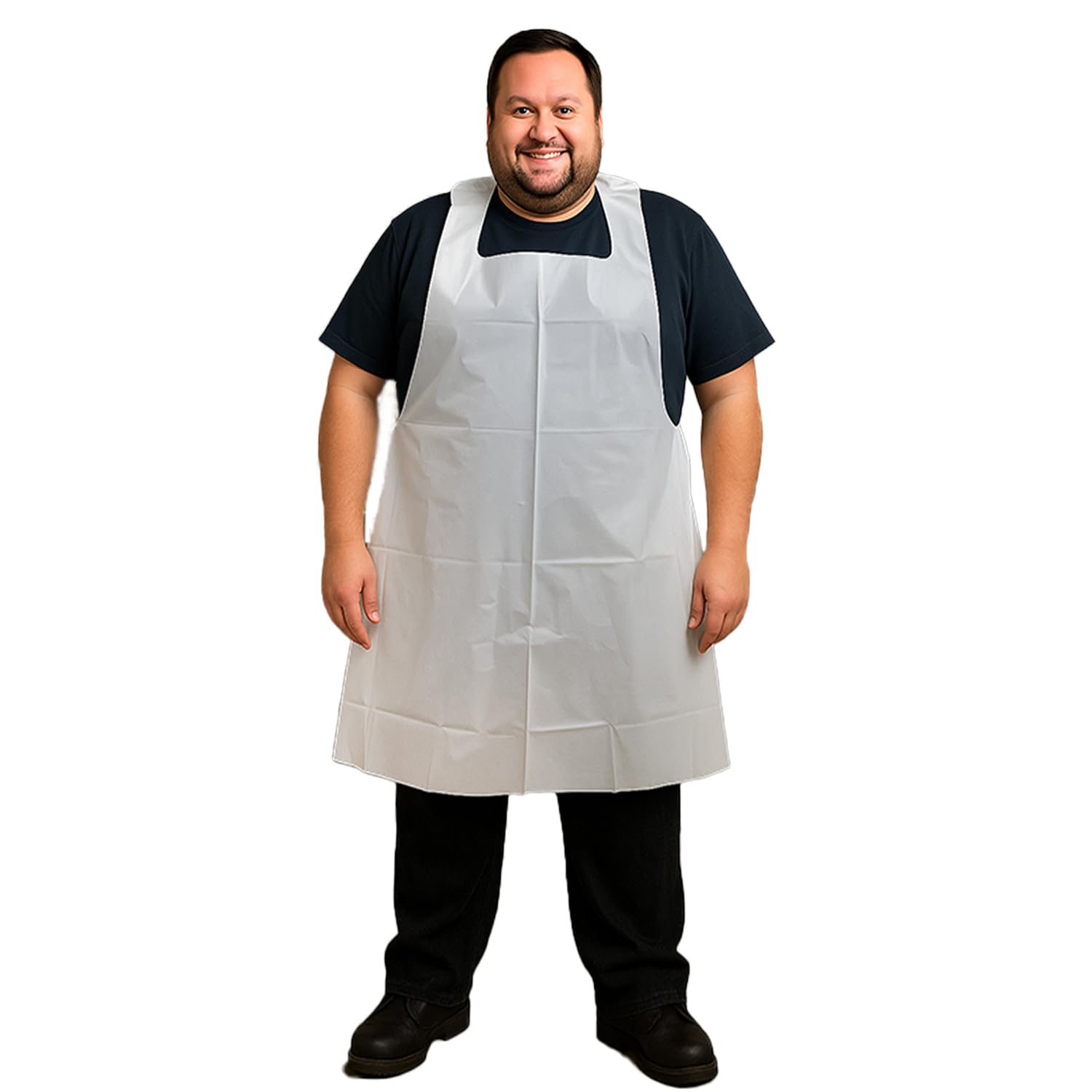 Urby Delantales desechables de cobertura completa para adultos. Material plástico/poliéster. Bueno para pintar, fiestas de picnic y usos médicos