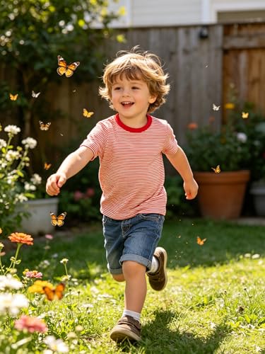 Image of AIWUHE Toddler T Shirts Cotton Summer Tshirts Boys Girls Short Sleeve Tee Tops Casual Graphic Clothes Crew Neck Shirts 2-6Y