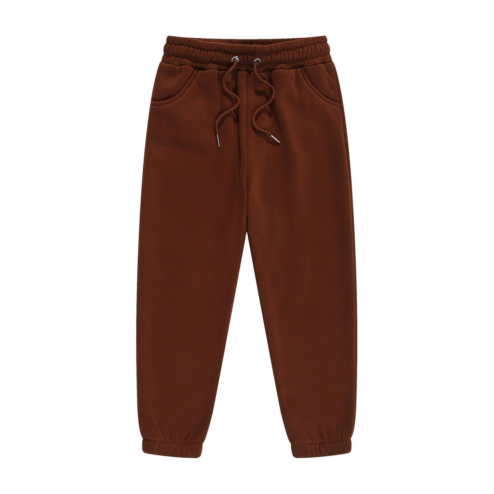 Pantaloni della tuta in pile per ragazzi e ragazze pantaloni tinta unita leggings a compressione per ragazze