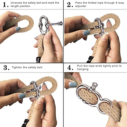 SELEWARE Tree Swing Rope Hammock Tree Straps Hanging Kit - Image 2