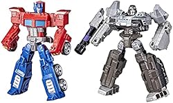Transformers Toys Heroes and Villains Optimus Prime and Megatron 2-Pack Action Figures - for Kids Ages 6 and U