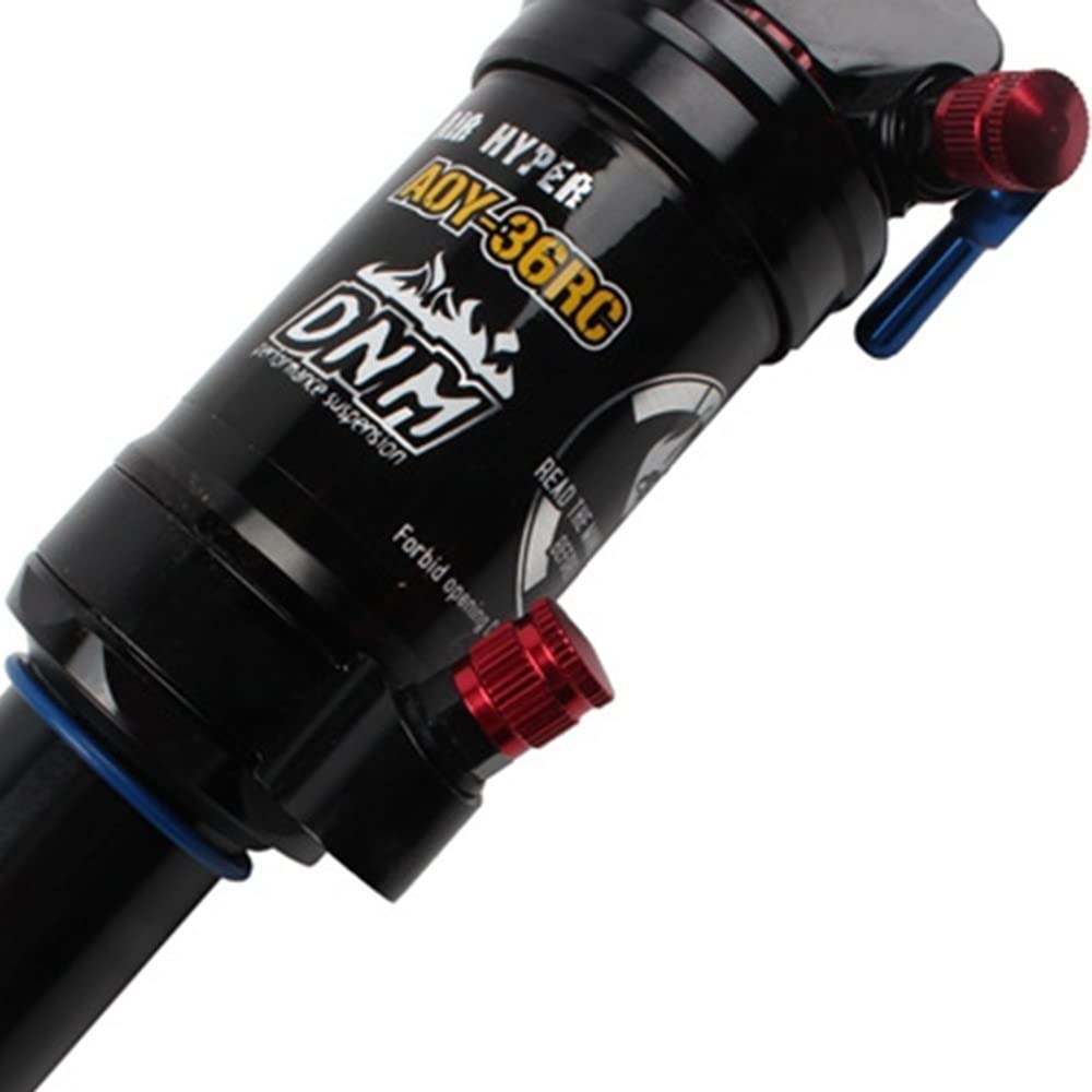 Amortiguador Trasero de Bicicleta, 165×35mm Amortiguador Trasero de Aire de Bicicleta, Amortiguador de Choque de Suspensión Trasera Potente con Rebote y Amortiguación de la Presión de Aire