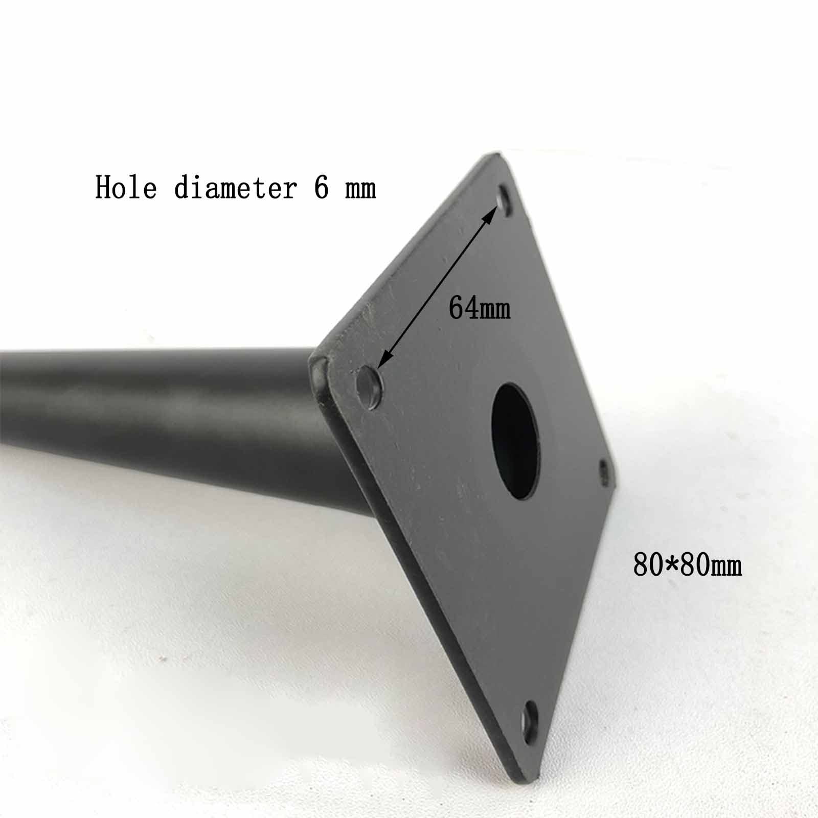 Stopki Blackniture Stopki sofy Stopki szafki, Nogi stolika kawowego Metalowe nóżki stołu Stopki szafki Tv nachylona rura stożkowa//12Cm