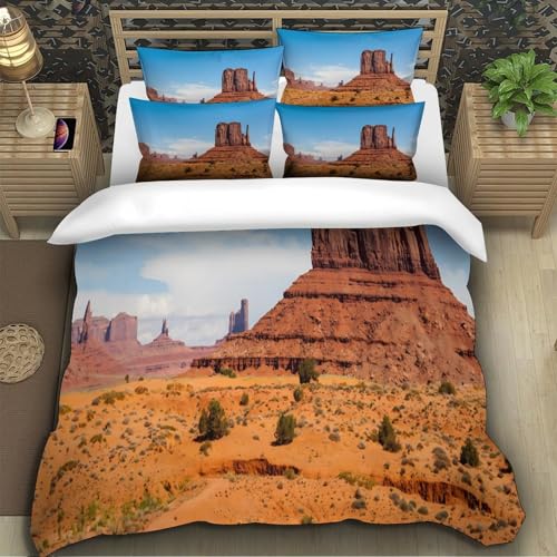 Housse de Couette Super King Déco Chambre Formations Rocheuses 3D