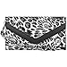 Smart Phone Wristlet, caseen ViVi Wallet Clutch Purse Case (White Leopard/Black)