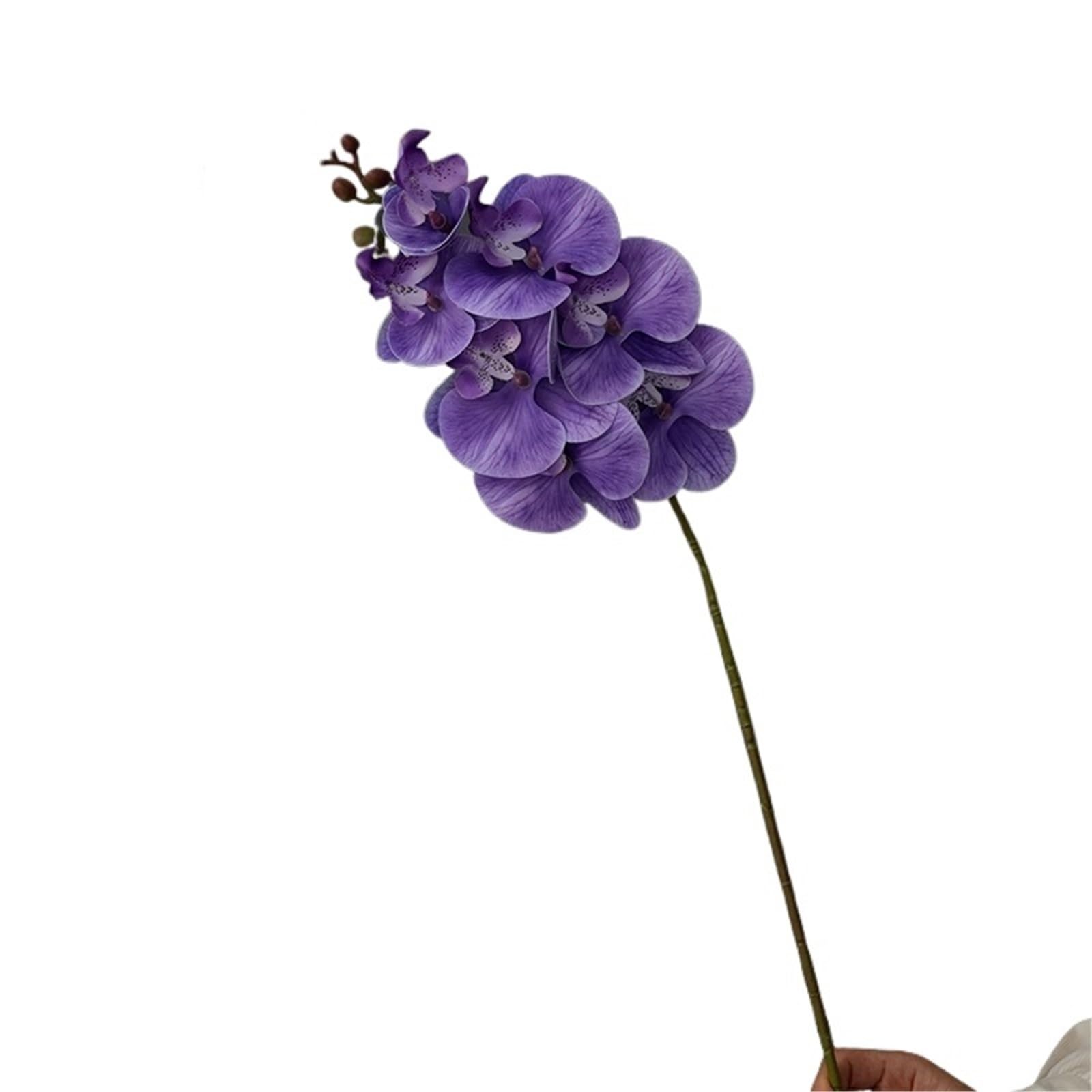 FonHNDG Artificial Flower Branches 1PC Simulation Flower Texture Orchid Fake Ornament Table Decoration(Purple)