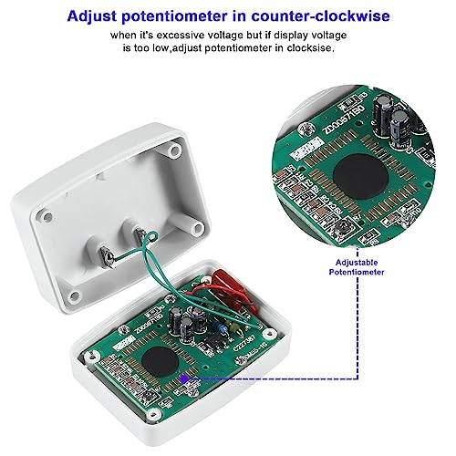 Image of 4pcs Flat US Plug AC 80-300V Voltage Measuring Monitor, LCD Digital Voltmeter, AC 110V 220V Voltage Panel Power Line Volt Test Monitor for Household Plug into Outlet to Measure Voltage