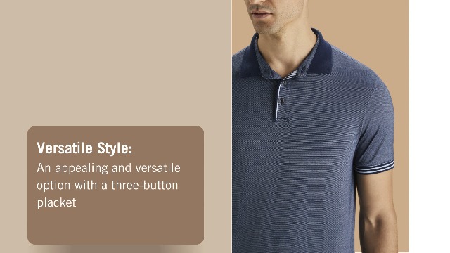 Camiseta Polo para Hombre Perry Ellis Icon con Tela Sólida, Transpirable y Absorbente de Humedad (Talla Small) miniatura 5
