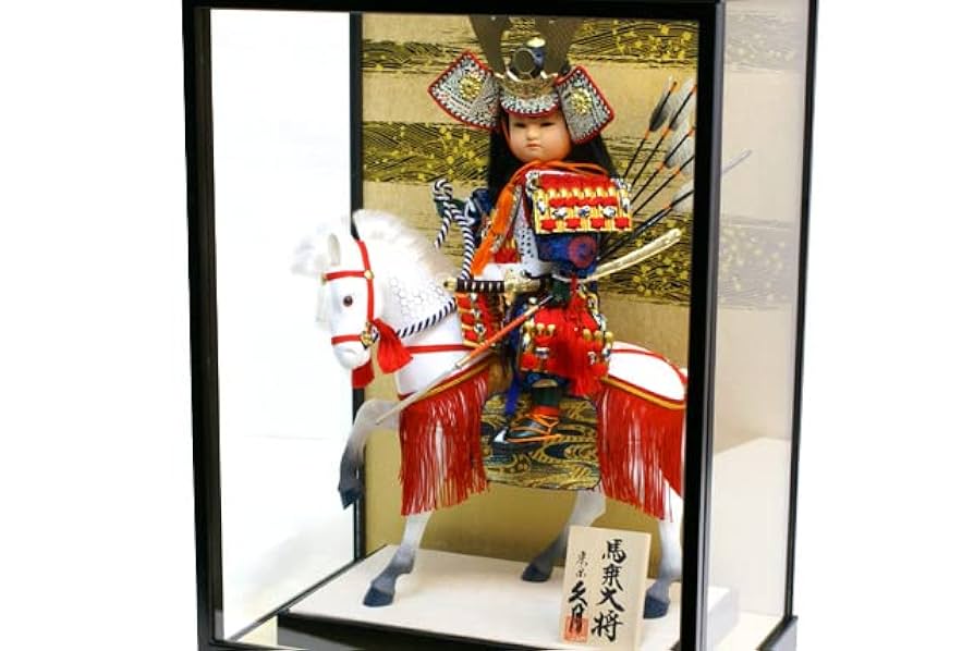 若武者大将五月人形ガラスケース入り Amazon | 【五月人形】久月作 子供大将「馬乗大将」武者人形