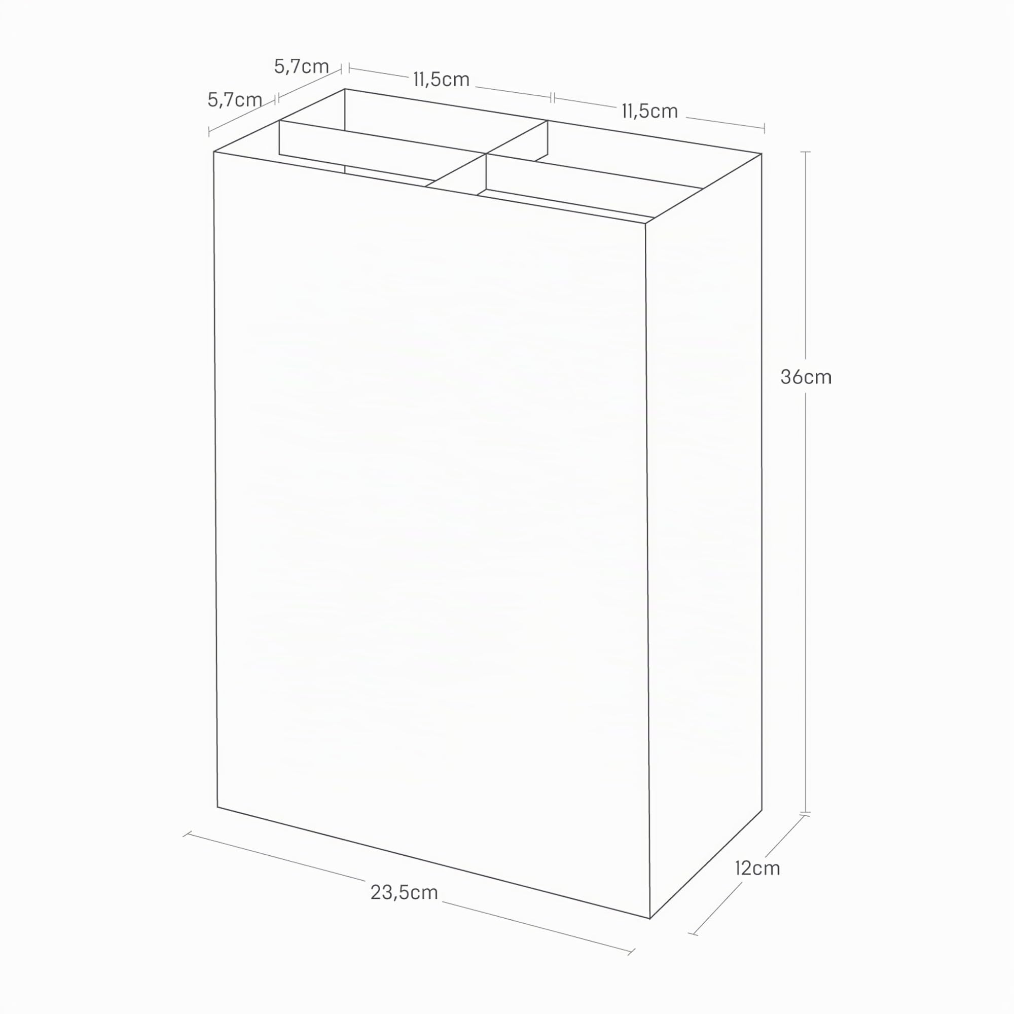 YAMAZAKI 3452 Smart Umbrella Stand Wide, Black, Steel/Polypropylene, 23.5 x 12 x 36 cm