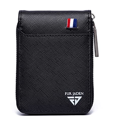 Fur-Jaden-PU-Leather-9-Slot-Vertical-Credit-Debit-Card-Holder-Money-Wallet-Zipper-Coin-Purse-for-Men-Women-Black Fur-Jaden-PU-Leather-9-Slot-Vertical-Credit-Debit-Card-Holder-Money-Wallet-Zipper-Coin-Purse-for-Men-Women-Black