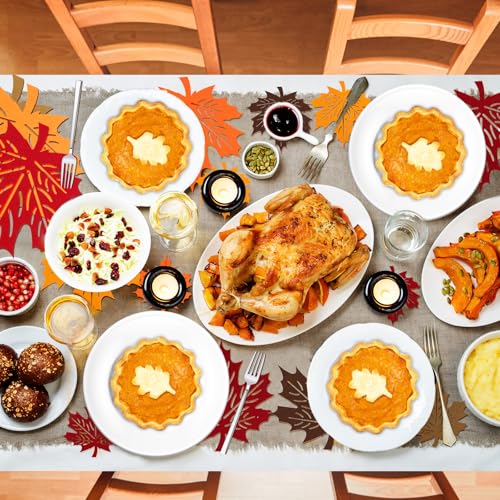 HOWAF 5 Pack Autumn Leaf Table Mats and Coasters, Thanksgiving Fall Decorations Felt Non-Slip Maple Leaves Orange Coasters - Cosy Home Interiors HOWAF 5 Pack Autumn Leaf Table Mats and Coasters, Thanksgiving Fall Decorations Felt Non-Slip Maple Leaves Orange Coasters - Image 6