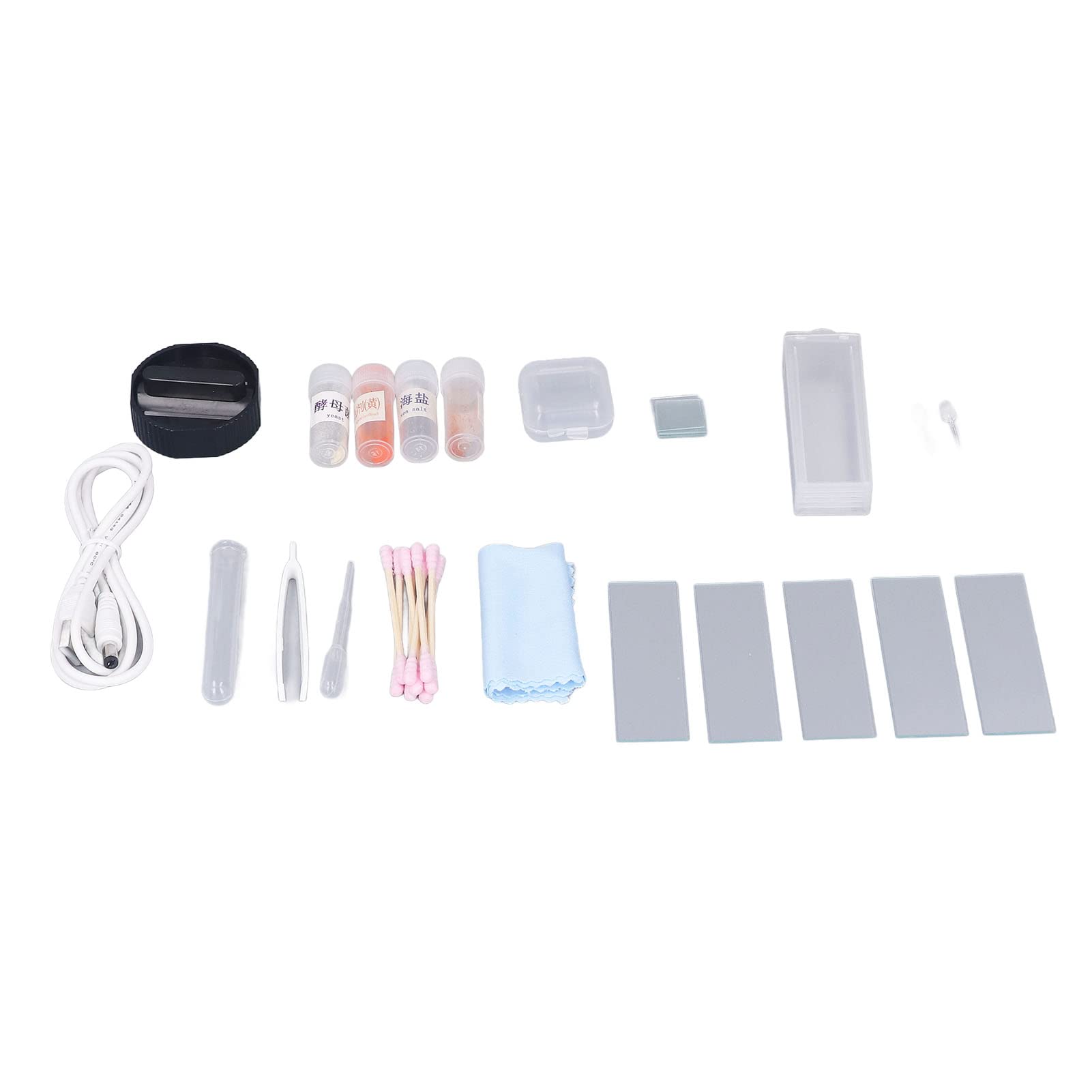 ViaGasaFamido Microscopio Biológico ABS Microscopio Compuesto óptico 40X a 640X LED Ajustable con Pantalla para Niños Estudiantes Escuela Ciencia Exploración Experimentos de Bricolaje