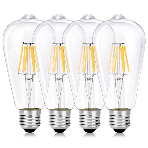 WEDNA ST64 Ampoule E27 LED Edison 6W, Verre, E27, 6.00W 220.00V