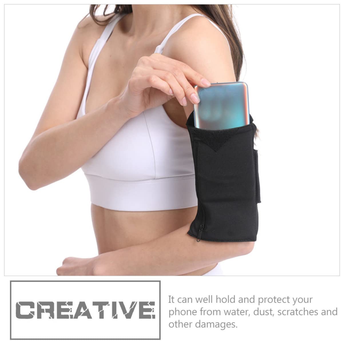 NUOBESTY 4 Pezzi Multifunzionale per Smartphone Braccio e Leggera per e Attività Outdoor Capacità per Telefono e Colore Nero