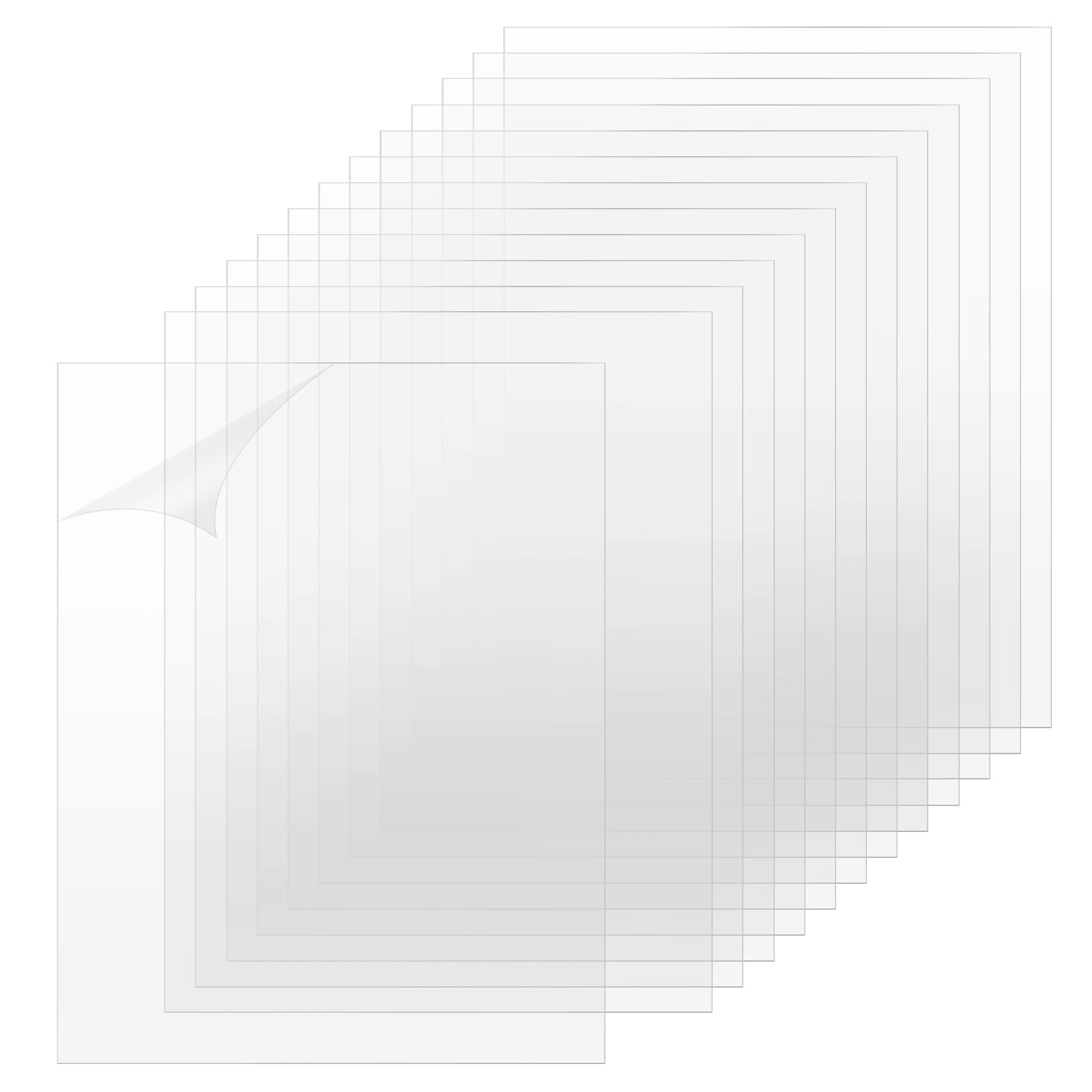 Clear Acrylic Sheets - 10 Pack, 8.5" x 11" -13