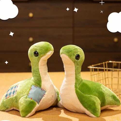 Peluche dinosaure vert patchwork pour enfant : doudou doux mignon - 2