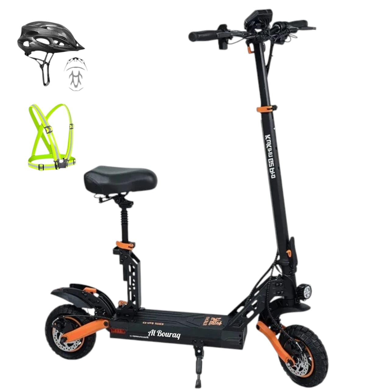 Kukirin G2 Pro Single Motor Scooter, with Seat, Adjustable Seat, Removable, 48V 15Ah Detachable Battery, 45km Speed, LED Highlights, Foldable, with Helmet and Vest