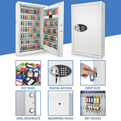 Barska 144 Wall Digital Keypad Cabinet Key Safe, White #TOP3